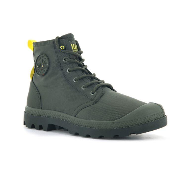 Dámské Boty Palladium Pampa Recycle Nepromokavé+ 2 Olivy Zelené | CZ NBO-71R